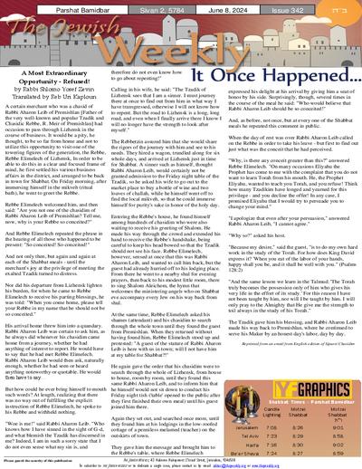 The Jewish Weekly — Parshas Bamidbar