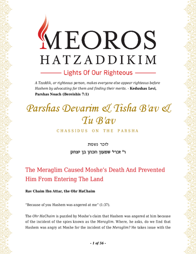 Me'oros Hatzaddikim — Parshas Devorim