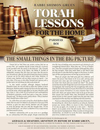Torah Lessons for the Home — Parshas Bo