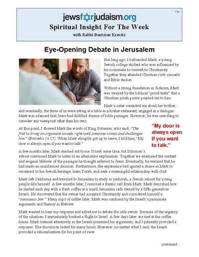 Jews for Judaism — Parshas Vayishlach