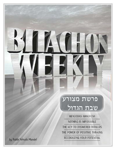 Bitachon Weekly — Parshas Metzora
