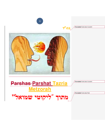Parsha Plus — Parshas Tazria-Metzora