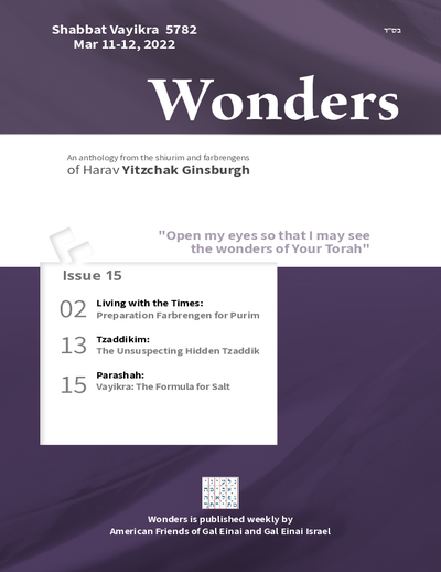 Wonders — Parshas Vayikra