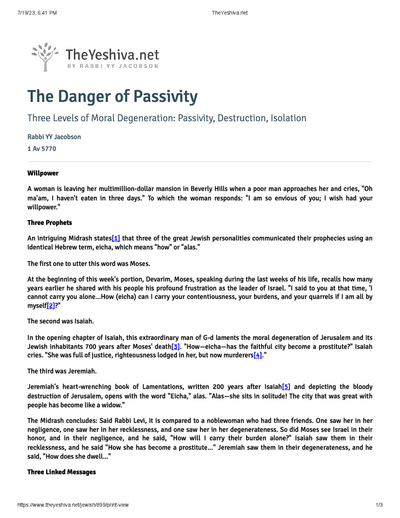 The Yeshiva.net — Parshas Devorim