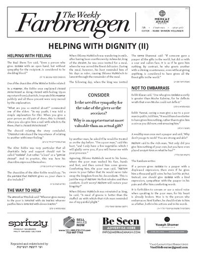 The Weekly Farbrengen — Parshas Naso