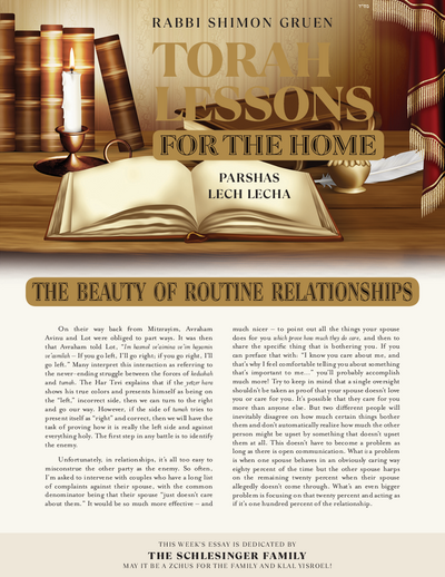 Torah Lessons for the Home — Parshas Lech-Lecha