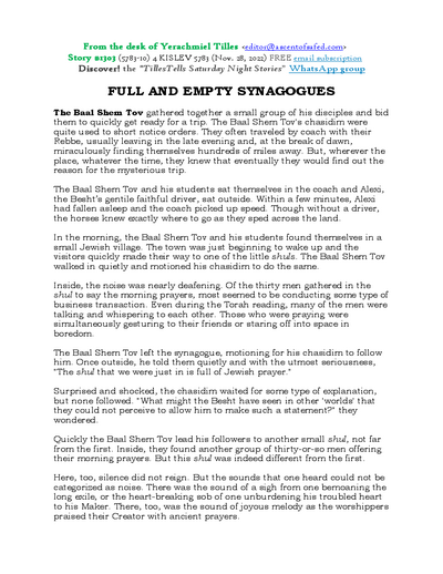 Timely Stories - Y.Tilles — Parshas Vayeitzei