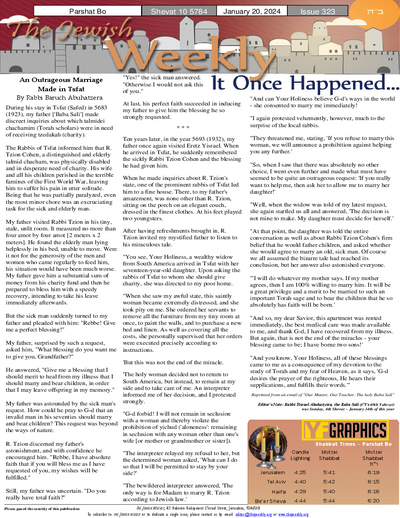 The Jewish Weekly — Parshas Bo