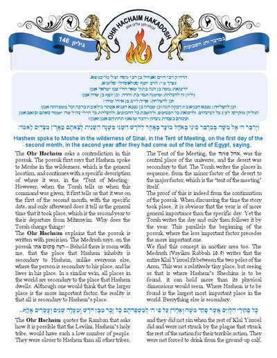 Ohr Hachaim Hakadosh — Parshas Bamidbar