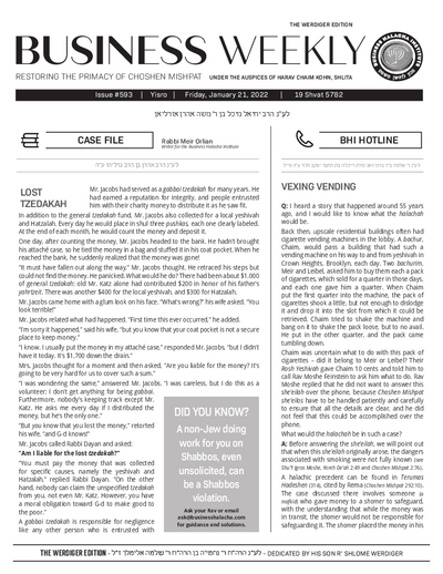 Business Weekly — Parshas Yisro