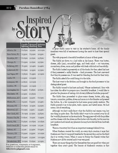 Inspired by a Story — Parshas Bamidbar