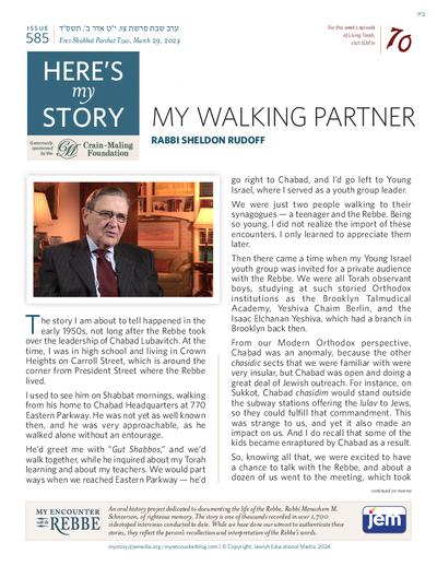 Here's my story — Parshas Tsav