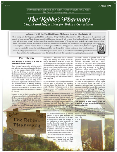 The Rebbe's Pharmacy — Parshas Va'eira