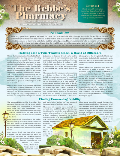 The Rebbe's Pharmacy — Parshas Acharei Mos-Kedoshim