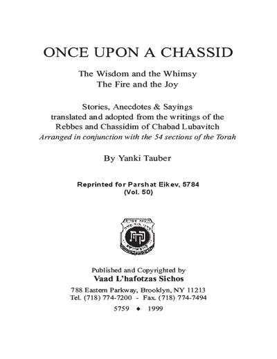 Once Upon a Chossid — Parshas Eikev