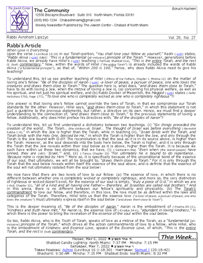 Project Likkutei Sichos — Parshas Kedoshim
