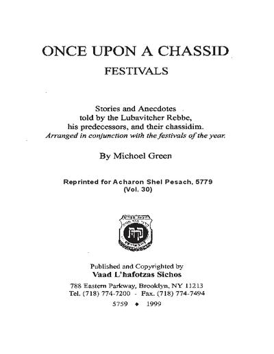 Once Upon a Chossid — Parshas Pesach