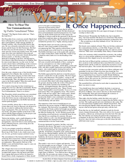 The Jewish Weekly — Parshas Naso