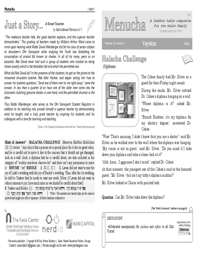 Menucha Magazine — Parshas Vayeitzei