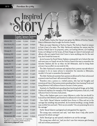 Inspired by a Story — Parshas Bo