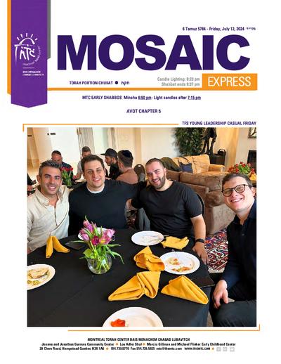 Mosaic Express — Parshas Chukas