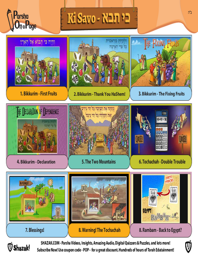 Parsha On a Page — Parshas Ki Savo