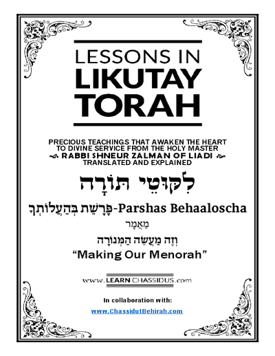 Lessons in Likutay Torah — Parshas Behaalotcha