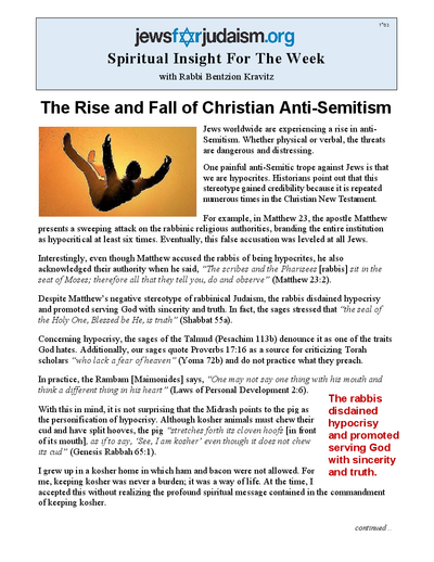 Jews for Judaism — Parshas Matos-Massei