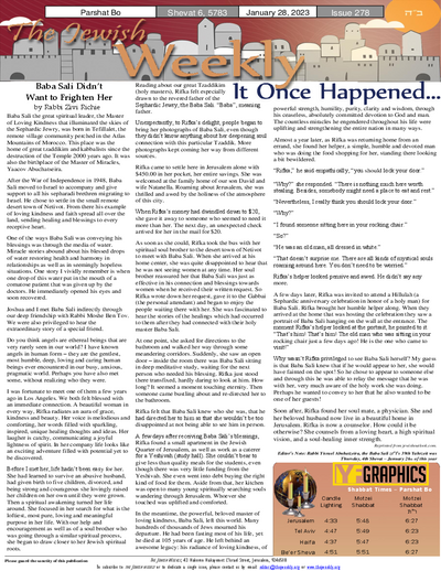 The Jewish Weekly — Parshas Bo