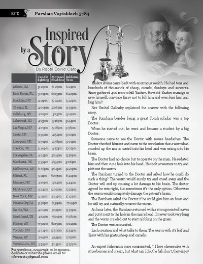 Inspired by a Story — Parshas Vayishlach