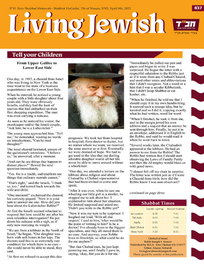 Living Jewish — Parshas Metzora