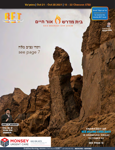 BET Journal — Parshas Vayeira