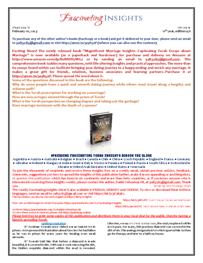 Fascinating Insights — Parshas Yisro