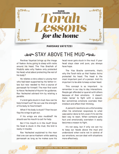 Torah Lessons for the Home — Parshas Vayeitzei