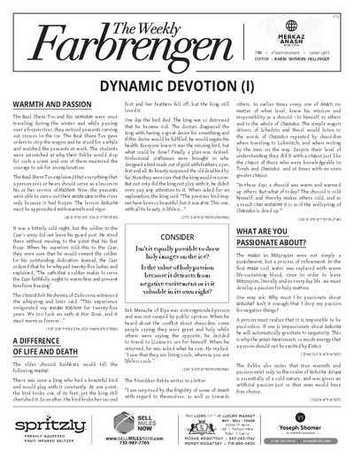 The Weekly Farbrengen — Parshas Mishpatim