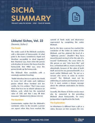 Project Likkutei Sichos — Parshas Shemini