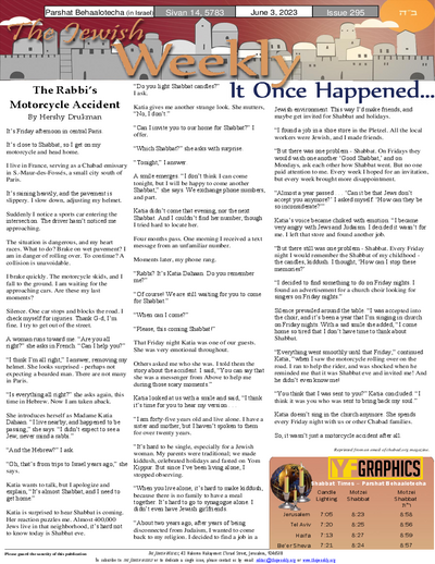 The Jewish Weekly — Parshas Behaalotcha
