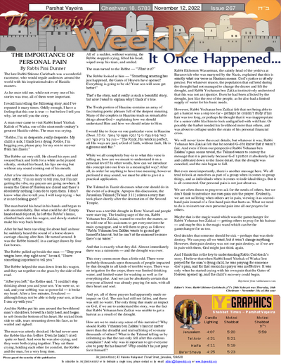 The Jewish Weekly — Parshas Vayeira