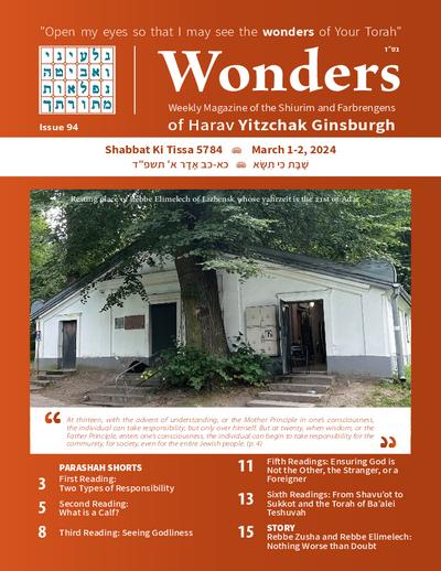Wonders — Parshas Ki Sisa