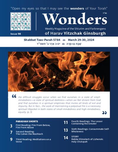 Wonders — Parshas Tsav