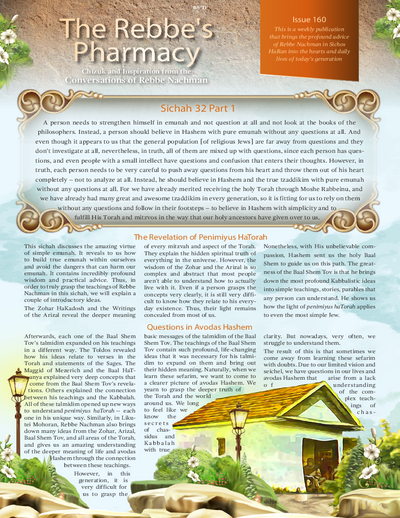 The Rebbe's Pharmacy — Parshas Va'eira