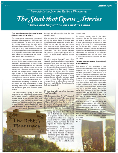 The Rebbe's Pharmacy — Parshas Shemini