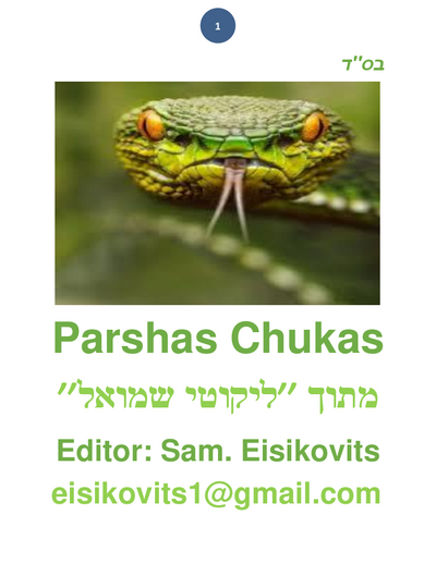 Parsha Plus — Parshas Chukas-Balak