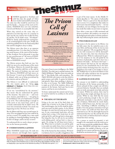 The Shmuz — Parshas Vayeira