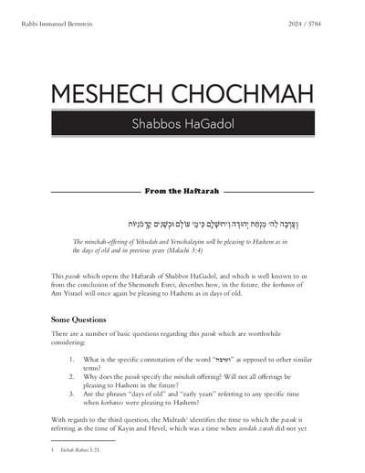 Meshech Chochma — Parshas Metzora