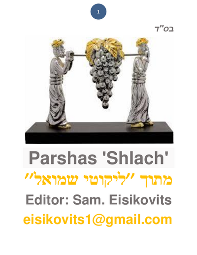 Parsha Plus — Parshas Shlach