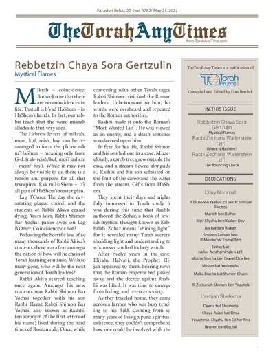 The Torah Anytimes — Parshas Behar