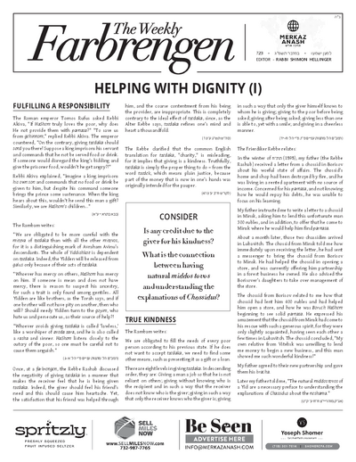 The Weekly Farbrengen — Parshas Bamidbar