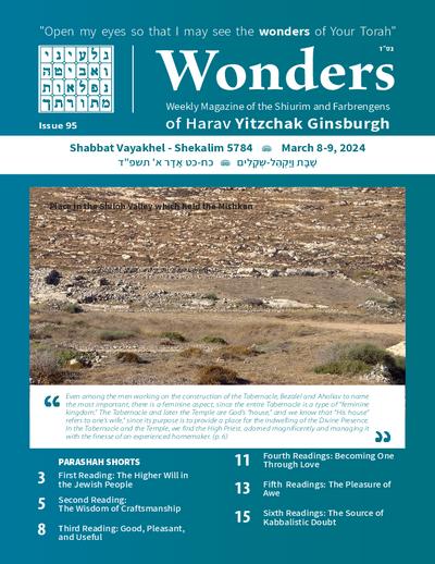 Wonders — Parshas Vayak'hel