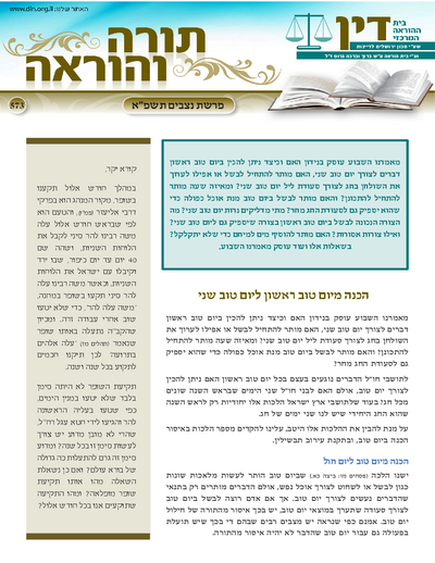 Torah & Horaah — Parshas Nitzavim